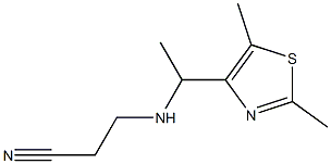 3-{[1-(2,5-dimethyl-1,3-thiazol-4-yl)ethyl]amino}propanenitrile