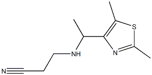  3-{[1-(2,5-dimethyl-1,3-thiazol-4-yl)ethyl]amino}propanenitrile