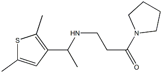 3-{[1-(2,5-dimethylthiophen-3-yl)ethyl]amino}-1-(pyrrolidin-1-yl)propan-1-one Structure