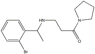 3-{[1-(2-bromophenyl)ethyl]amino}-1-(pyrrolidin-1-yl)propan-1-one 结构式
