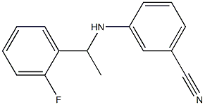 3-{[1-(2-fluorophenyl)ethyl]amino}benzonitrile,,结构式