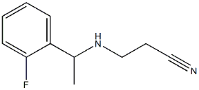 3-{[1-(2-fluorophenyl)ethyl]amino}propanenitrile 化学構造式