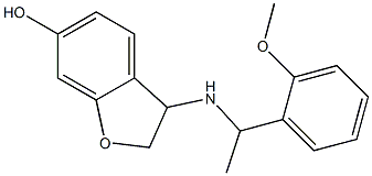 3-{[1-(2-methoxyphenyl)ethyl]amino}-2,3-dihydro-1-benzofuran-6-ol 化学構造式