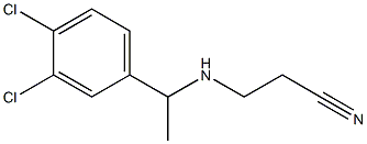 3-{[1-(3,4-dichlorophenyl)ethyl]amino}propanenitrile Structure