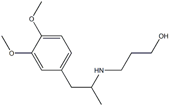 3-{[1-(3,4-dimethoxyphenyl)propan-2-yl]amino}propan-1-ol,,结构式