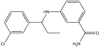 3-{[1-(3-chlorophenyl)propyl]amino}benzamide Structure