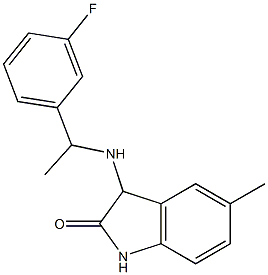 3-{[1-(3-fluorophenyl)ethyl]amino}-5-methyl-2,3-dihydro-1H-indol-2-one