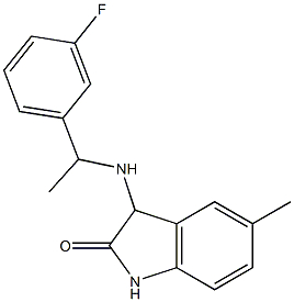  3-{[1-(3-fluorophenyl)ethyl]amino}-5-methyl-2,3-dihydro-1H-indol-2-one