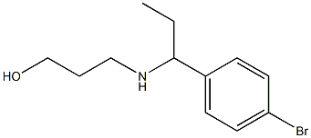 3-{[1-(4-bromophenyl)propyl]amino}propan-1-ol,,结构式