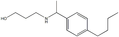 3-{[1-(4-butylphenyl)ethyl]amino}propan-1-ol 化学構造式