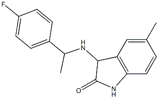 3-{[1-(4-fluorophenyl)ethyl]amino}-5-methyl-2,3-dihydro-1H-indol-2-one|