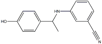 3-{[1-(4-hydroxyphenyl)ethyl]amino}benzonitrile Struktur