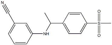 3-{[1-(4-methanesulfonylphenyl)ethyl]amino}benzonitrile Structure