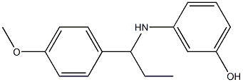 3-{[1-(4-methoxyphenyl)propyl]amino}phenol Struktur