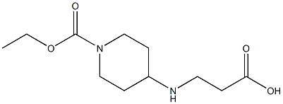 3-{[1-(ethoxycarbonyl)piperidin-4-yl]amino}propanoic acid 化学構造式