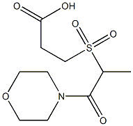 3-{[1-(morpholin-4-yl)-1-oxopropane-2-]sulfonyl}propanoic acid Structure