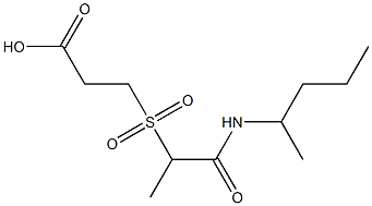 3-{[1-(pentan-2-ylcarbamoyl)ethane]sulfonyl}propanoic acid Structure