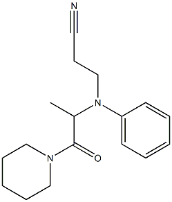 3-{[1-oxo-1-(piperidin-1-yl)propan-2-yl](phenyl)amino}propanenitrile Structure