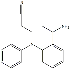 3-{[2-(1-aminoethyl)phenyl](phenyl)amino}propanenitrile 化学構造式