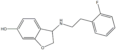 3-{[2-(2-fluorophenyl)ethyl]amino}-2,3-dihydro-1-benzofuran-6-ol 化学構造式