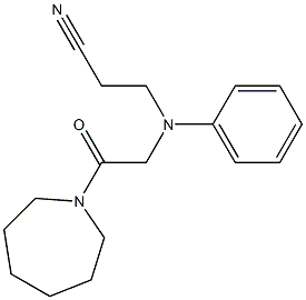 3-{[2-(azepan-1-yl)-2-oxoethyl](phenyl)amino}propanenitrile Structure