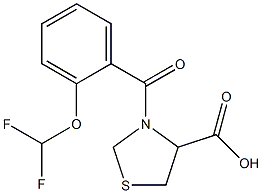 3-{[2-(difluoromethoxy)phenyl]carbonyl}-1,3-thiazolidine-4-carboxylic acid Structure