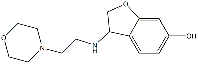 3-{[2-(morpholin-4-yl)ethyl]amino}-2,3-dihydro-1-benzofuran-6-ol 化学構造式