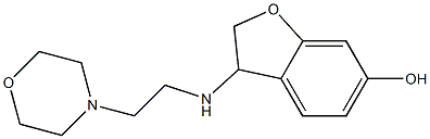 3-{[2-(morpholin-4-yl)ethyl]amino}-2,3-dihydro-1-benzofuran-6-ol,,结构式