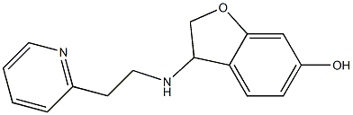 3-{[2-(pyridin-2-yl)ethyl]amino}-2,3-dihydro-1-benzofuran-6-ol Struktur