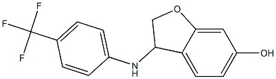 3-{[4-(trifluoromethyl)phenyl]amino}-2,3-dihydro-1-benzofuran-6-ol Struktur