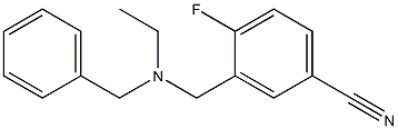 3-{[benzyl(ethyl)amino]methyl}-4-fluorobenzonitrile Structure