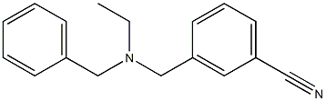 3-{[benzyl(ethyl)amino]methyl}benzonitrile Struktur