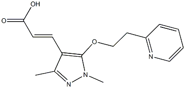 3-{1,3-dimethyl-5-[2-(pyridin-2-yl)ethoxy]-1H-pyrazol-4-yl}prop-2-enoic acid Structure