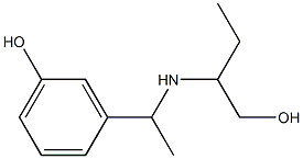 3-{1-[(1-hydroxybutan-2-yl)amino]ethyl}phenol 化学構造式