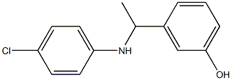 3-{1-[(4-chlorophenyl)amino]ethyl}phenol 化学構造式