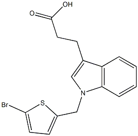 3-{1-[(5-bromothiophen-2-yl)methyl]-1H-indol-3-yl}propanoic acid|