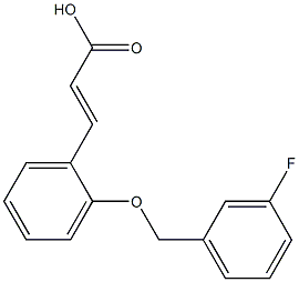 3-{2-[(3-fluorophenyl)methoxy]phenyl}prop-2-enoic acid Struktur