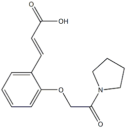 3-{2-[2-oxo-2-(pyrrolidin-1-yl)ethoxy]phenyl}prop-2-enoic acid Struktur