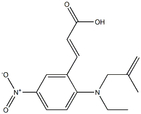 3-{2-[ethyl(2-methylprop-2-en-1-yl)amino]-5-nitrophenyl}prop-2-enoic acid Struktur