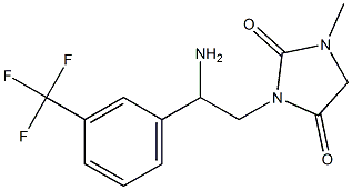 3-{2-amino-2-[3-(trifluoromethyl)phenyl]ethyl}-1-methylimidazolidine-2,4-dione,,结构式