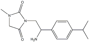 3-{2-amino-2-[4-(propan-2-yl)phenyl]ethyl}-1-methylimidazolidine-2,4-dione 结构式