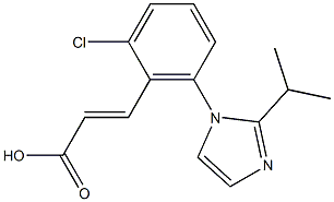 3-{2-chloro-6-[2-(propan-2-yl)-1H-imidazol-1-yl]phenyl}prop-2-enoic acid,,结构式