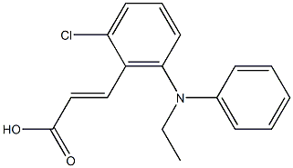 3-{2-chloro-6-[ethyl(phenyl)amino]phenyl}prop-2-enoic acid Structure