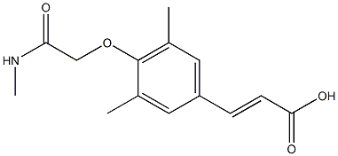 3-{3,5-dimethyl-4-[(methylcarbamoyl)methoxy]phenyl}prop-2-enoic acid,,结构式