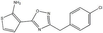  3-{3-[(4-chlorophenyl)methyl]-1,2,4-oxadiazol-5-yl}thiophen-2-amine