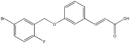 3-{3-[(5-bromo-2-fluorophenyl)methoxy]phenyl}prop-2-enoic acid Structure