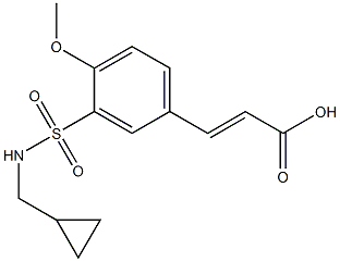 3-{3-[(cyclopropylmethyl)sulfamoyl]-4-methoxyphenyl}prop-2-enoic acid,,结构式