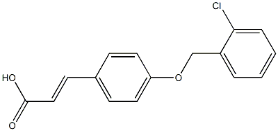 3-{4-[(2-chlorophenyl)methoxy]phenyl}prop-2-enoic acid,,结构式