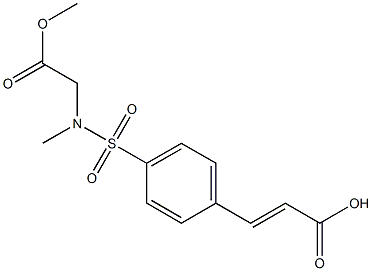 3-{4-[(2-methoxy-2-oxoethyl)(methyl)sulfamoyl]phenyl}prop-2-enoic acid 化学構造式