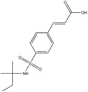 3-{4-[(2-methylbutan-2-yl)sulfamoyl]phenyl}prop-2-enoic acid,,结构式